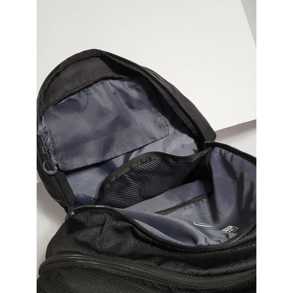 Adidas Backpack Canvas Black Padded Straps Zipper Camping Hiking Gym School 21